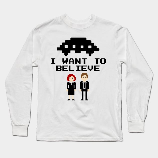 I WANT TO BELIEVE Long Sleeve T-Shirt by MadHorse